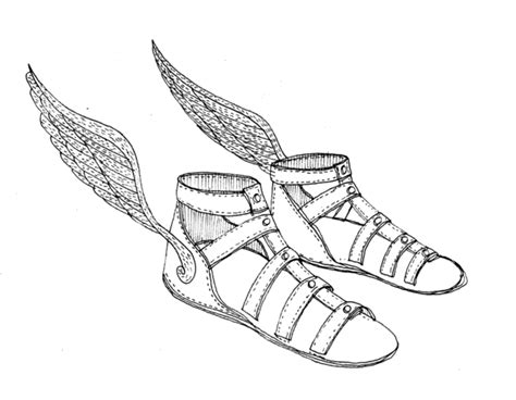 Hermes Sandals illustrations 